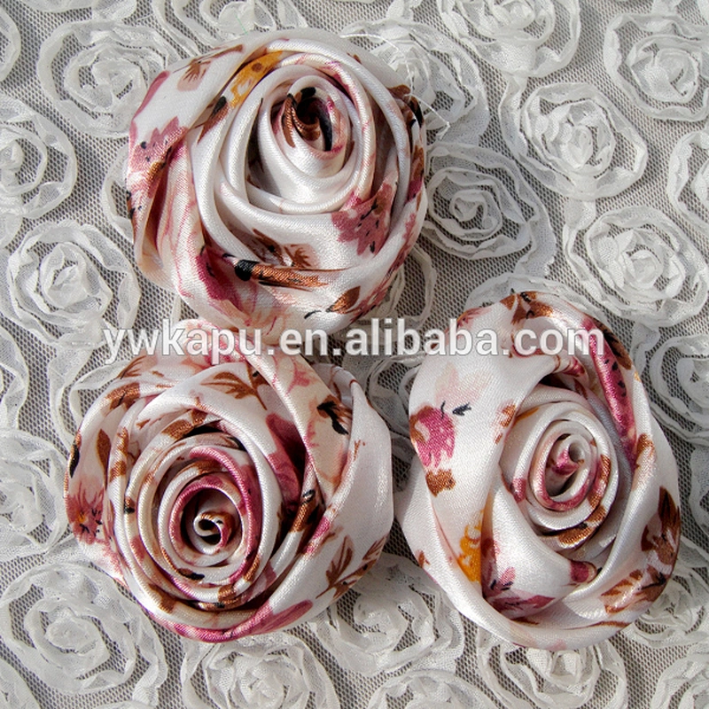 Wholesale satin silk flowers, 6cm handmade rose satin fabric satin ribbon decorative flowers & wreaths alibaba express