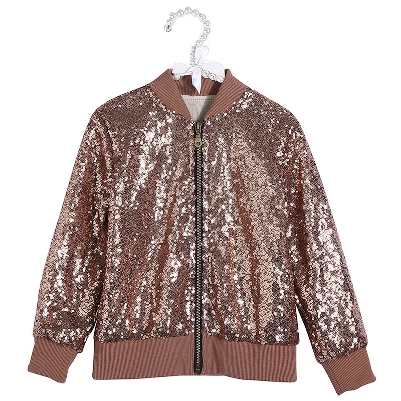 2019 OEM wholesale custom girl coats sequin jacket