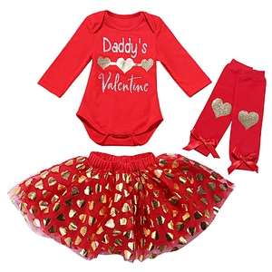Latest New Design 3 Pieces Dress Set for Infant and Toddler Spring and Autumn Wearing