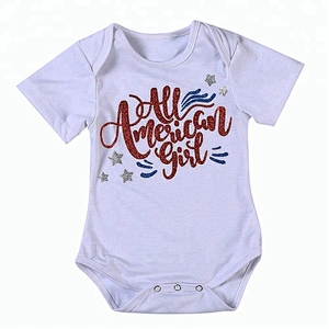 Baby Clothes Romper Wholesale Bodysuit Cotton Baby Onesie With 4th Of July Printed