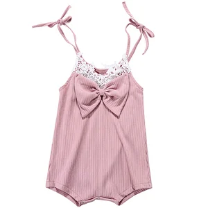 Newborn baby clothes fancy big bow romper baby girls ribbon romper