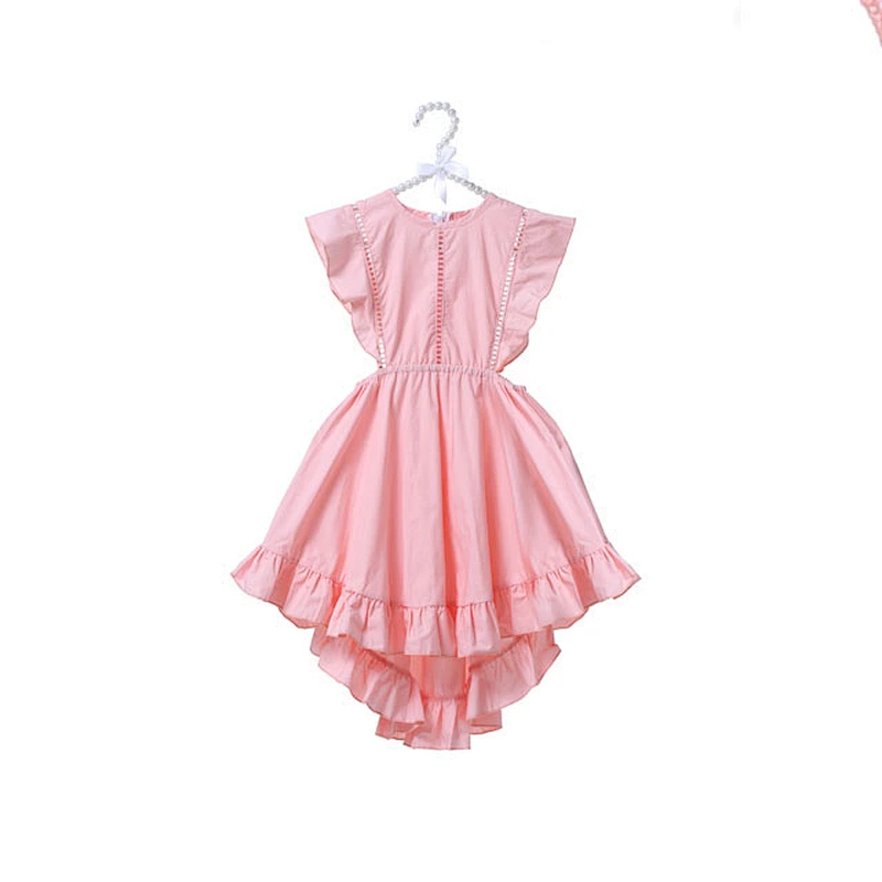 High quality baby girl baby girl unique cotton blue frock design girls dress
