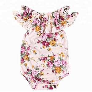 2018 Summer Baby Clothes Romper Newborn Baby Girl Floral Print Romper Jumpsuit
