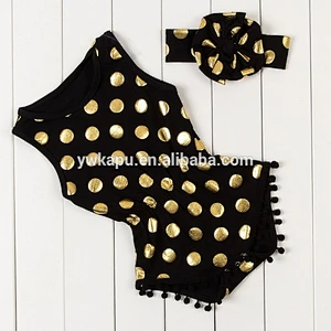 High quality summer baby romper climbing clothes cotton baby onesie newborn baby pompom jumpsuit