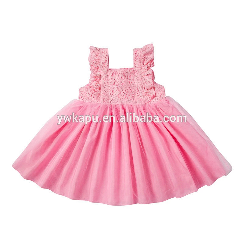 2018 latest design wholesale boutique fashion variety summer short-sleeved lace seaside bella girl dress