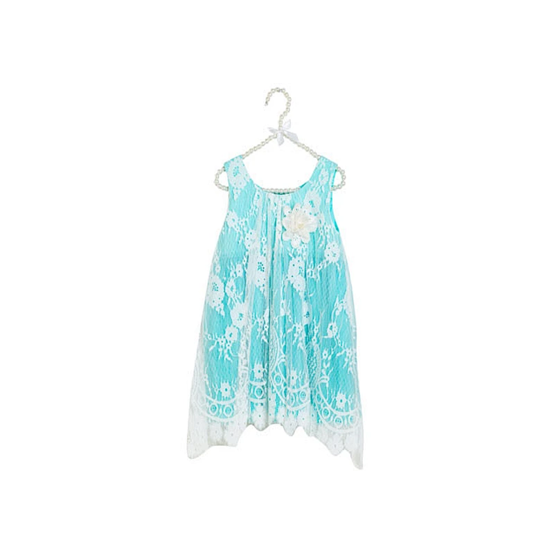 Little Princess Elegant Dress Slim Stretch Tunic Printing Embroidery Child Wear Dress Of Party For Girls