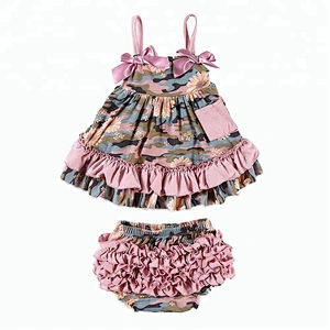 New Product Little Girl Clothing Baby Swing Top Set Breathable Summer Baby Kids Clothes