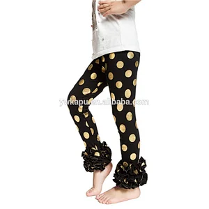 High Quality Baby Ruffle Pants Little Children Polka Dot Pants Christmas Cotton Pants 2018