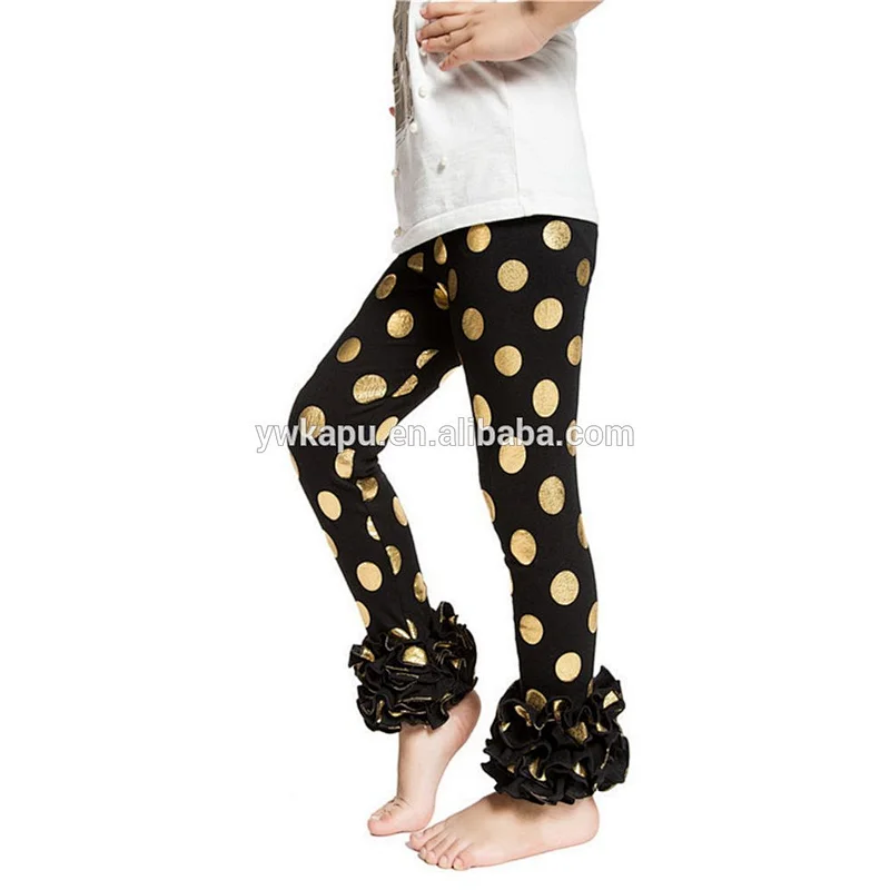 High Quality Baby Ruffle Pants Little Children Polka Dot Pants Christmas Cotton Pants 2018