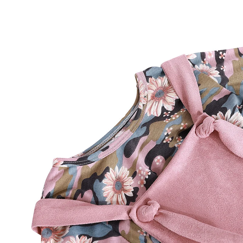 2019 High Quality Boutique Baby Girls Clothes Vintage Flower Sweet Skirt  Outfits  For Girl