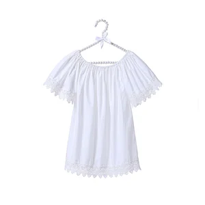 Hot sale summer model design children off shoulder baby girl fancy dress