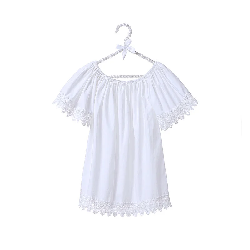 Hot sale summer model design children off shoulder baby girl fancy dress