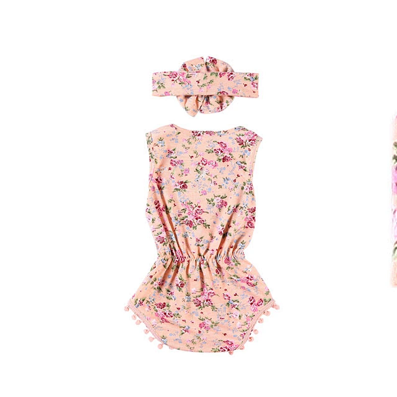 Fashion Style Ruffle Lace Romper Little Girl Boutique Clothes Cotton Baby Romper