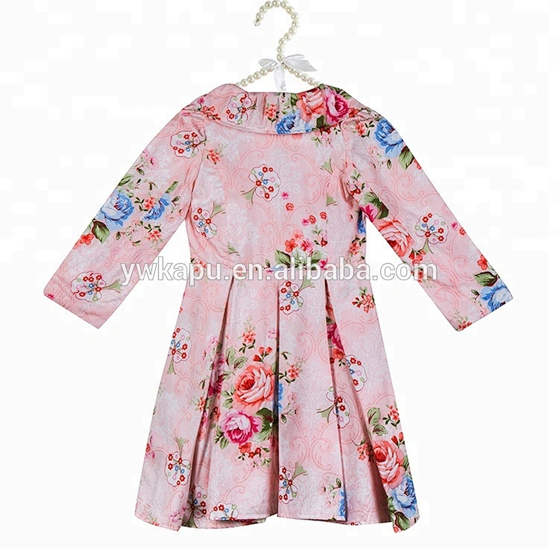 Top sell new fashion kids trend coat wholesale baby girls vintage sweet floral coat