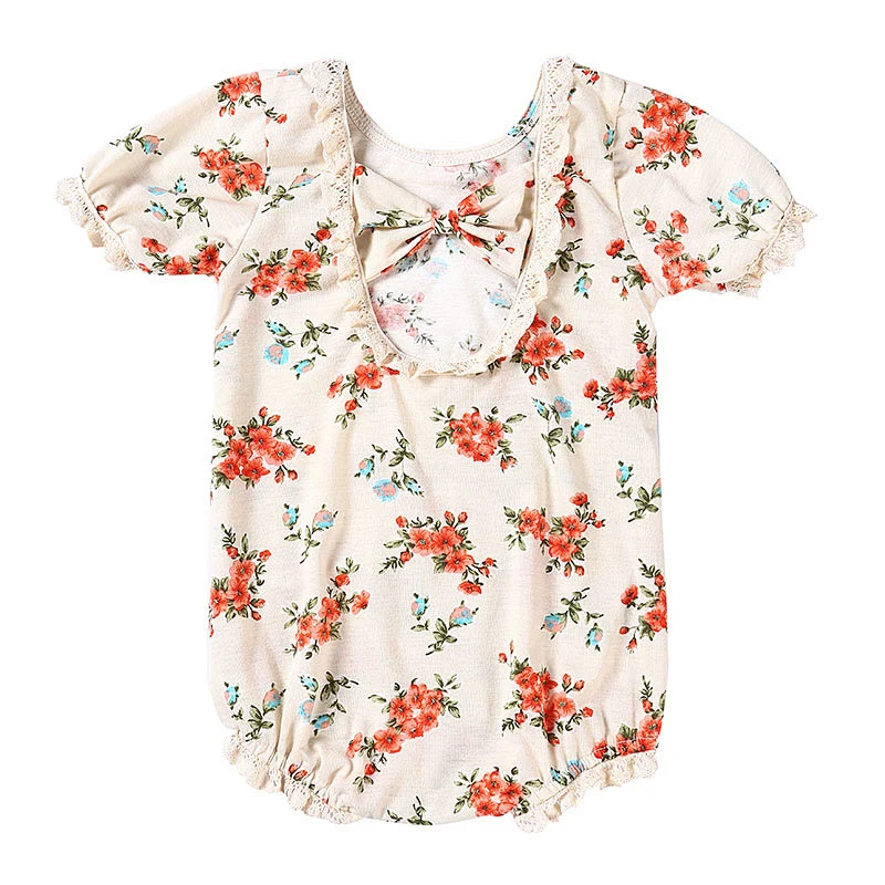2019 Summer Baby Romper Suit Newborn Baby Girl Floral Print Romper Jumpsuit