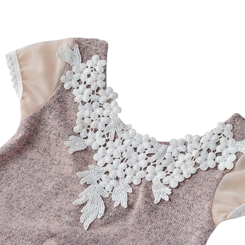 Cute knitted infant baby girl summer bodysuit romper clothing
