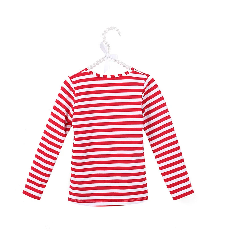 Promotional Children Spring Fall T Shirt with Strip Pattern
