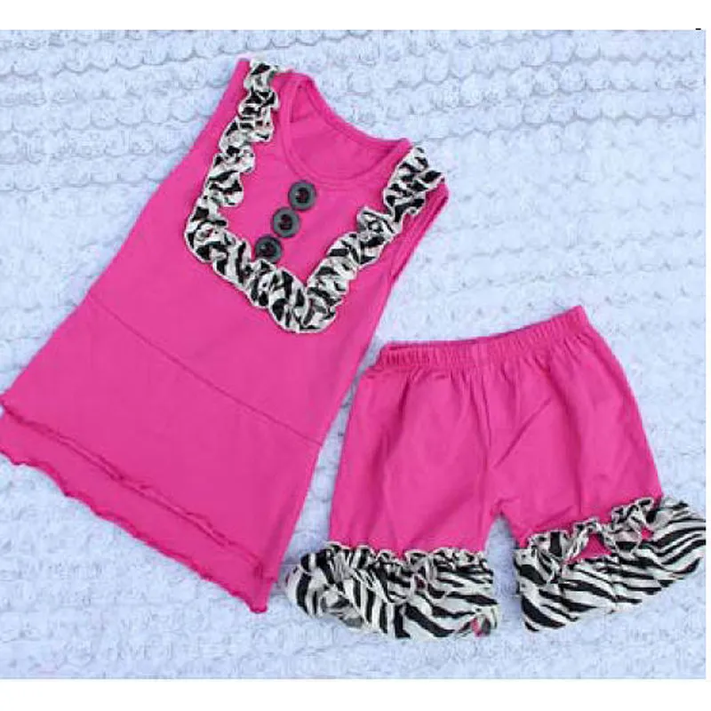2018 summer new design baby girl outfit boutique clothing top and shorts outfit from Kapu