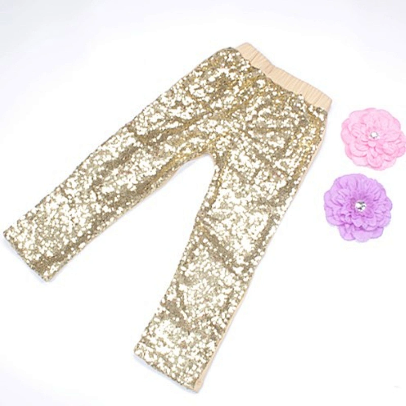 Wholesale Various Colors Kids Pants Sparkle Pants Baby Girls Sequin Leggings