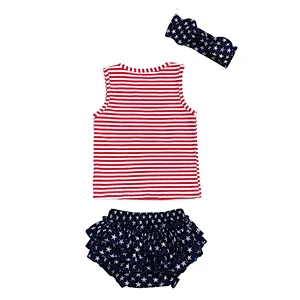 2019 Fashionable Baby Girl Outfit  Heart Tank Top Ruffle Bloomer  outfit