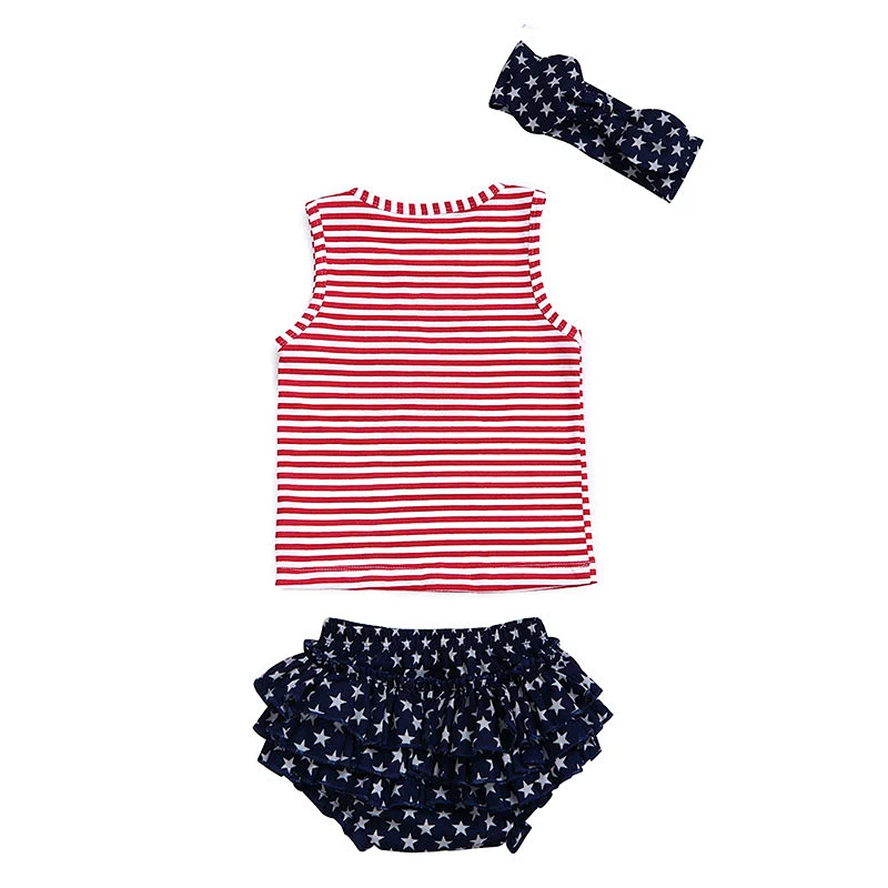2019 Fashionable Baby Girl Outfit  Heart Tank Top Ruffle Bloomer  outfit