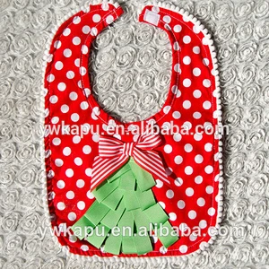 Baby fashion design woven cotton bib for babies for wholesale in stock