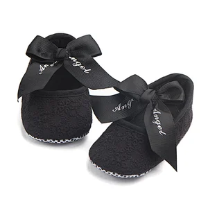 Wholesale Manufacture Newborn Cotton Baby Girl  Shoes Bow Princess Toddler Shoes