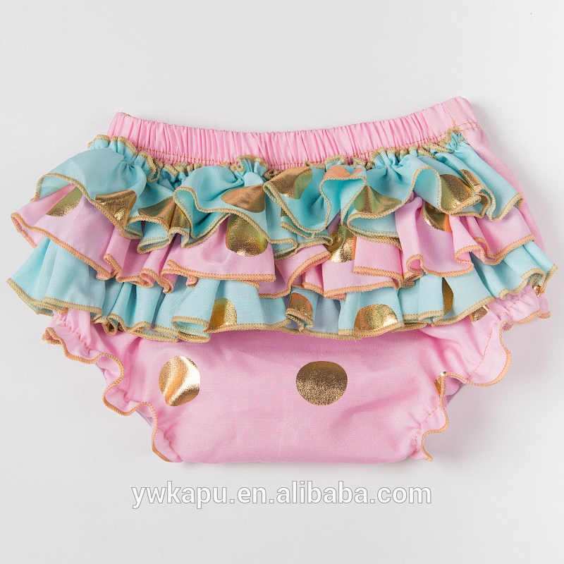 New baby ruffles satin panties newborn ruffle diaper cover bloomers for kids