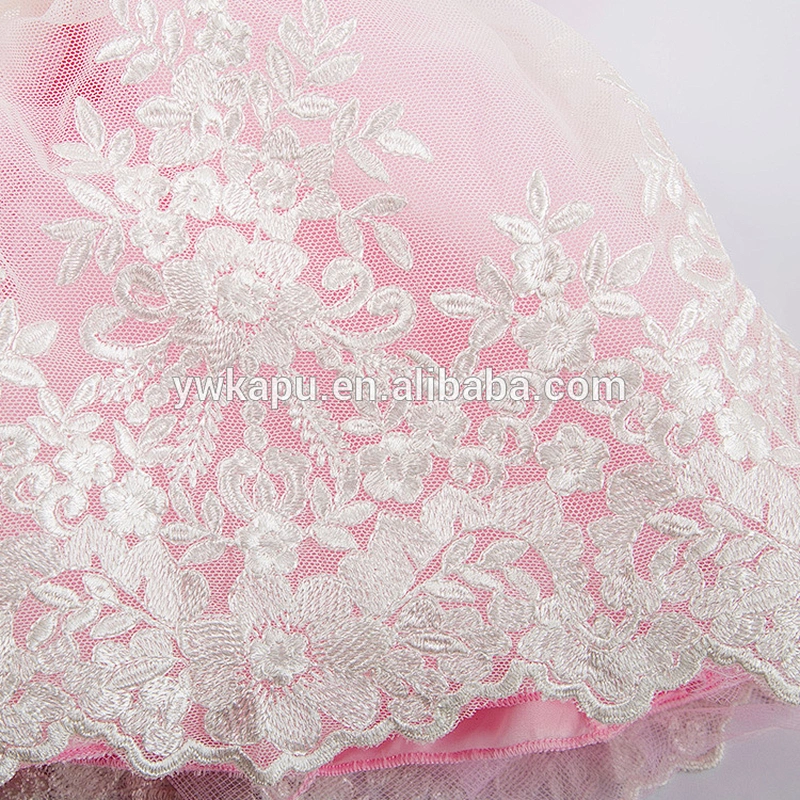 2018 Summer vintage chiffon children frocks lace designs birthday dress for baby girl