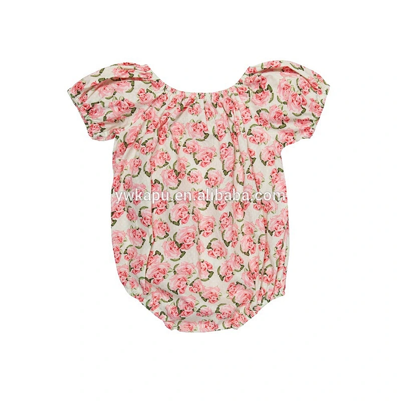 Newborn Baby Clothes Summer Baby Girls Vintage Floral Baby Girls Infant Toddlers Clothing Lace Romper