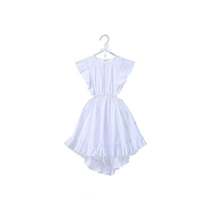 High quality baby girl baby girl unique cotton blue frock design girls dress