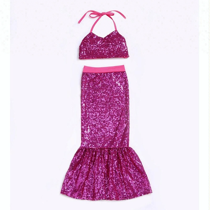 2018 Latest Design Baby Girls Swimwear Bikini Set Sequin Clothing Wholesale Mermaid Outfit