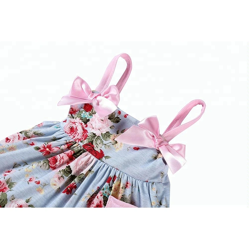 Fashion cotton floral printed outfits baby girl swing outfits made in China