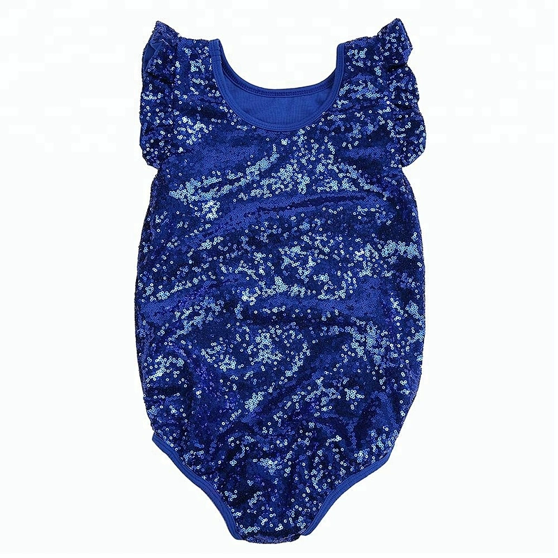 Wholesale children's boutique clothing gold sequin romper 2018 summer baby girl romper