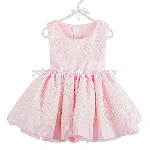 2018 Summer vintage chiffon children frocks lace designs birthday dress for baby girl