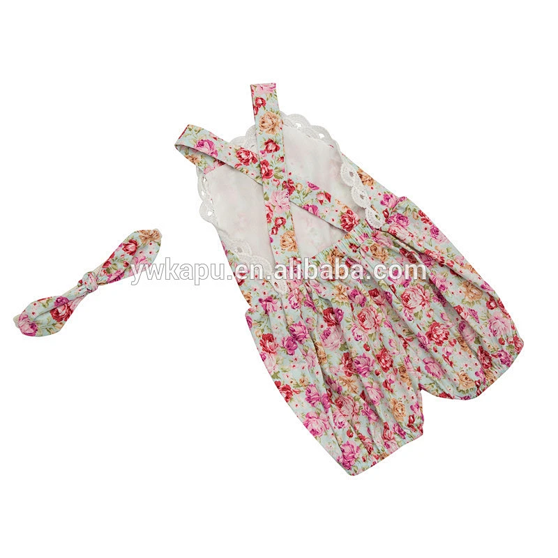 Wholesale flower baby clothes, baby lace jumpsuit baby toddler clothing