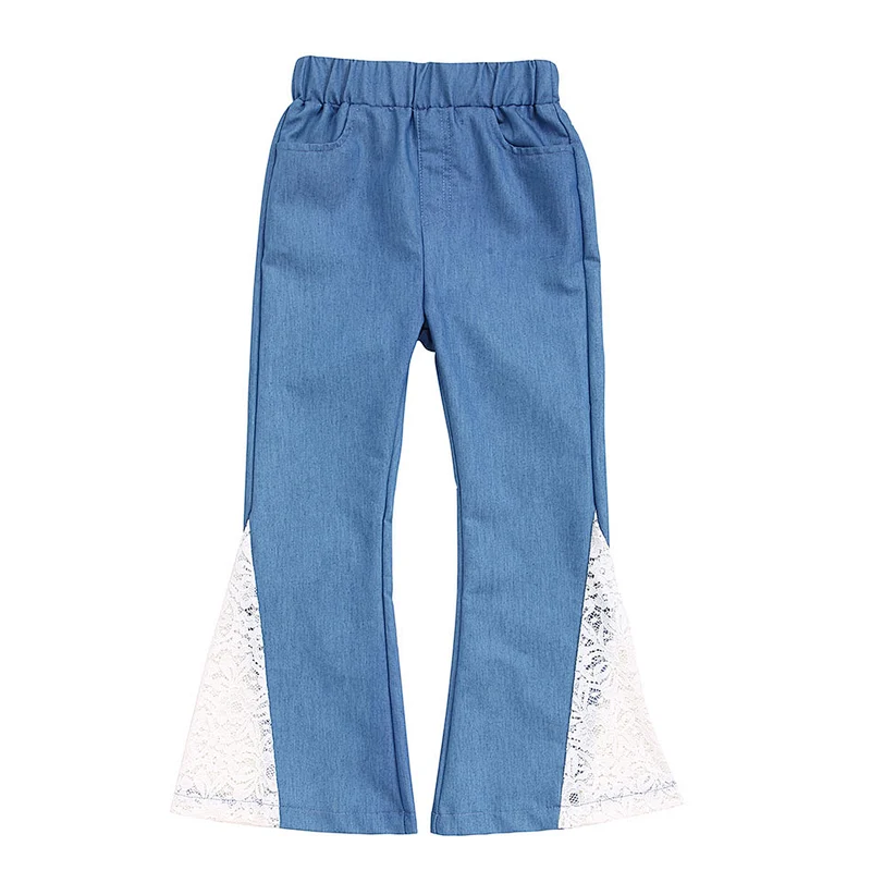 Hot Sale Kid Trouser Baby Girl Denim Bell-bottomed Pants For Girl