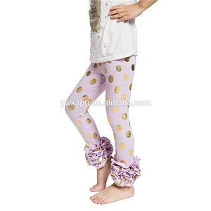 Wholesale colorful polka dot custom printed leggings spandex baby girl leggings