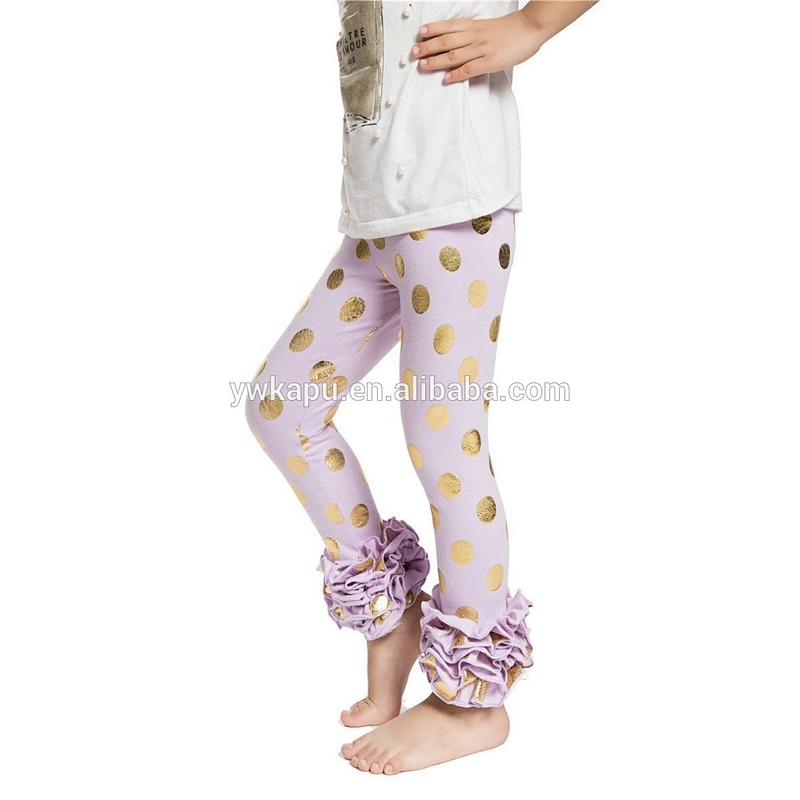 Wholesale colorful polka dot custom printed leggings spandex baby girl leggings