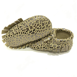 2019 Popular Newborn  Leather Baby Shoes Tassel  Leopard Toddler Shoes For Baby