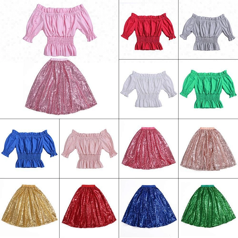 2018 Girl Off Shoulder New Design Tunic Little Girl Model Top 100 Children's Clothing