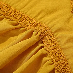 Latest yellow rayon sleeveless girls party wear top casual top for girls