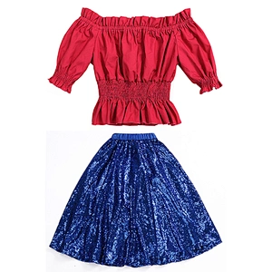 Best selling products 2018 in USA wholesale toddler girl clothes new design top and sequin skirt set