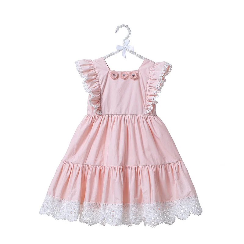 Manufacturer Direct Selling Kids Baby Girls Soft Cotton Dress Flower Girls Dress
