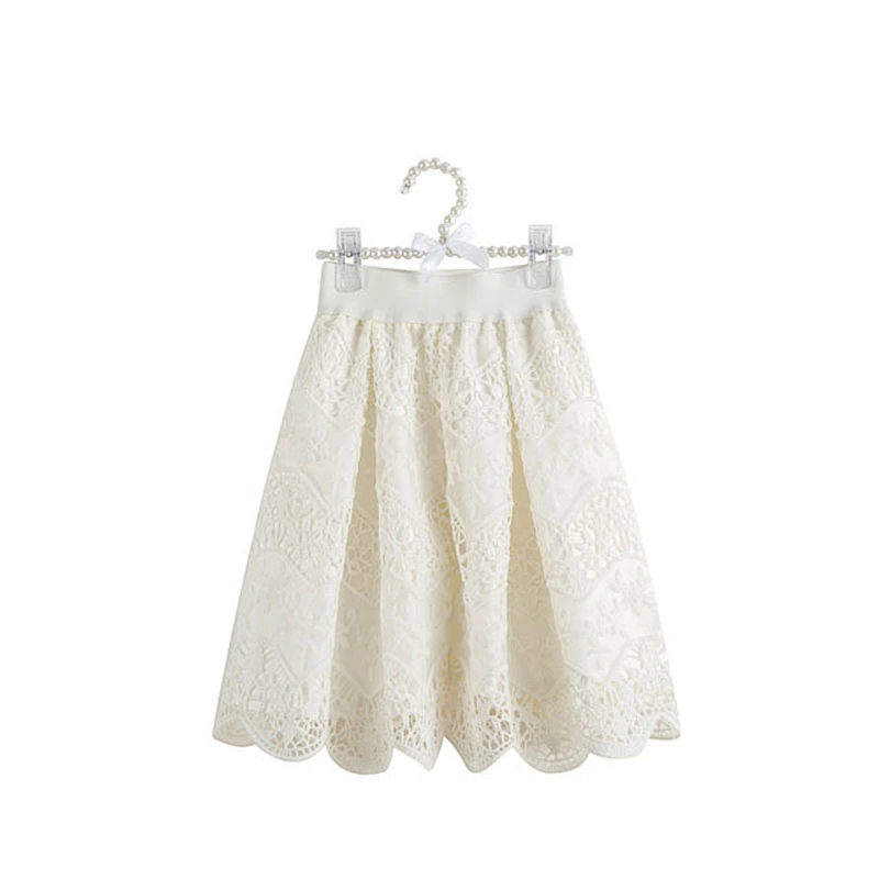 Wholesale Elegant White Mini skirt Fashion Girls Cute Lace Tutu Skirt For Girls