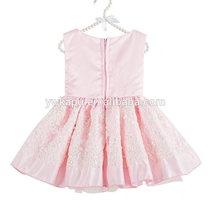 2018 Summer vintage chiffon children frocks lace designs birthday dress for baby girl