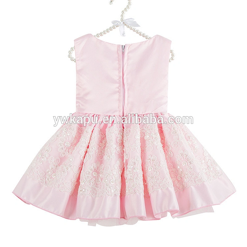 2018 Summer vintage chiffon children frocks lace designs birthday dress for baby girl