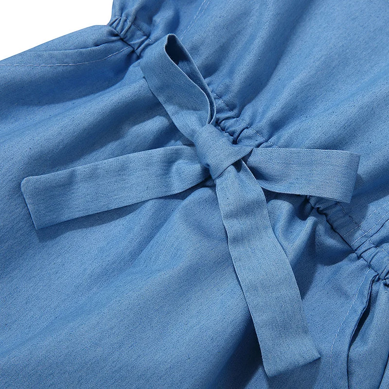 Popular Baby Denim Cotton Clothing  Denim Suspender Jumpsuit  For Baby Girls