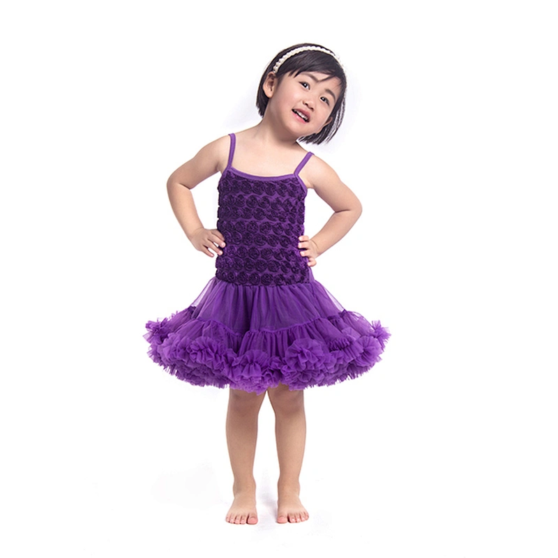 Hot sale baby girl dress design with rose summer dress