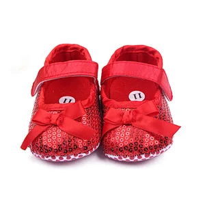 2019 Best Adorable Newborn Kid Bow Shoes Sequin Toddler baby Shoes For Girl